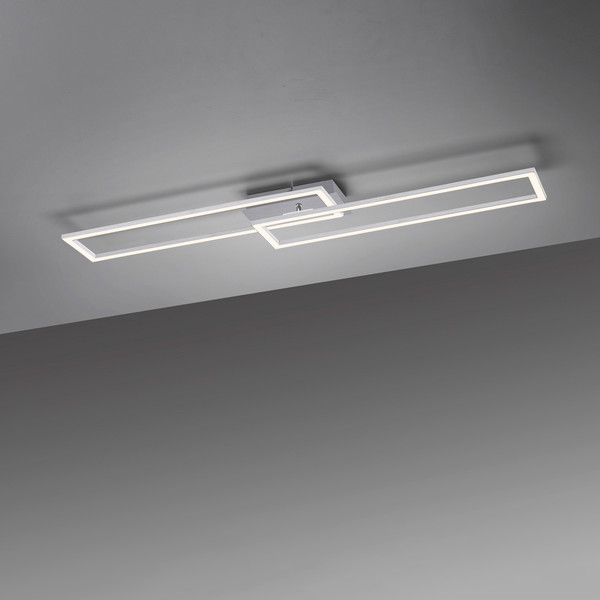 JUST LIGHT IVEN LED Deckenleuchte Warmweiss Dimmbar 36W stahl 14691-55