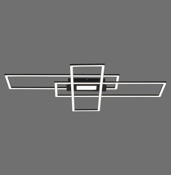JUST LIGHT ASMIN LED Deckenleuchte CCT Dimmbar 45W schwarz 14693-18