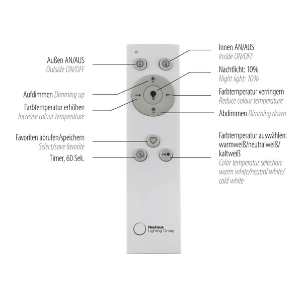 JUST LIGHT ASMIN LED Deckenleuchte CCT Dimmbar 45W stahl 14693-55