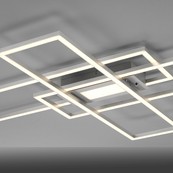 JUST LIGHT ASMIN LED Deckenleuchte CCT Dimmbar 45W stahl 14693-55