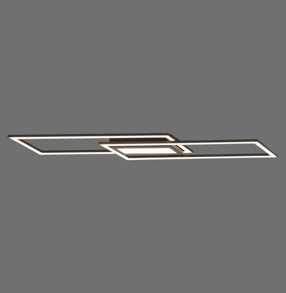 JUST LIGHT ASMIN LED Deckenleuchte Warmweiss 45W schwarz 14694-18