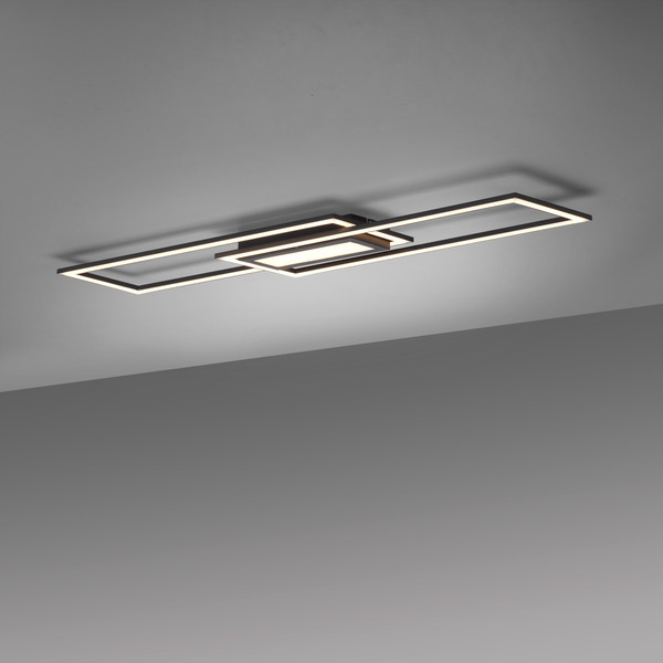 JUST LIGHT ASMIN LED Deckenleuchte Warmweiss 45W schwarz 14694-18