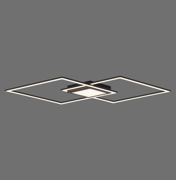 JUST LIGHT ASMIN LED Deckenleuchte Warmweiss 45W schwarz 14695-18