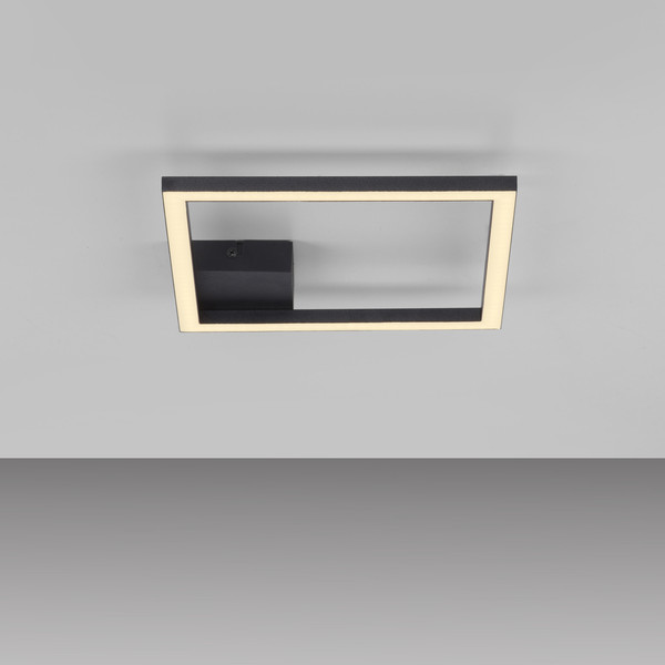 JUST LIGHT IVEN LED Deckenleuchte Warmweiss 10W schwarz 14707-18