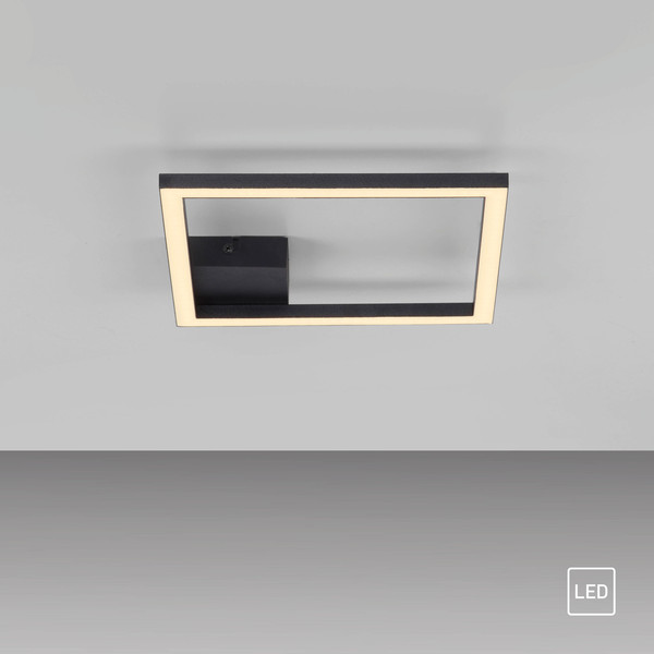 JUST LIGHT IVEN LED Deckenleuchte Warmweiss 10W schwarz 14707-18