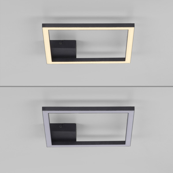 JUST LIGHT IVEN LED Deckenleuchte Warmweiss 10W schwarz 14707-18
