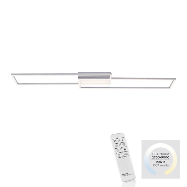 JUST LIGHT ASMIN LED Deckenleuchte CCT Dimmbar 24W 3-fach stahl 14711-55