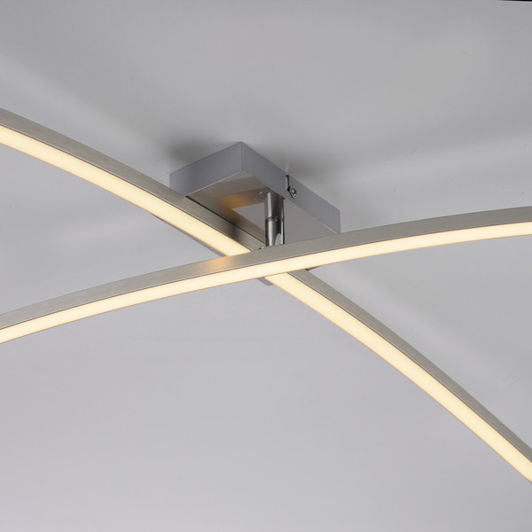 JUST LIGHT SIMON LED Deckenleuchte Warmweiss 12W stahl 14726-55