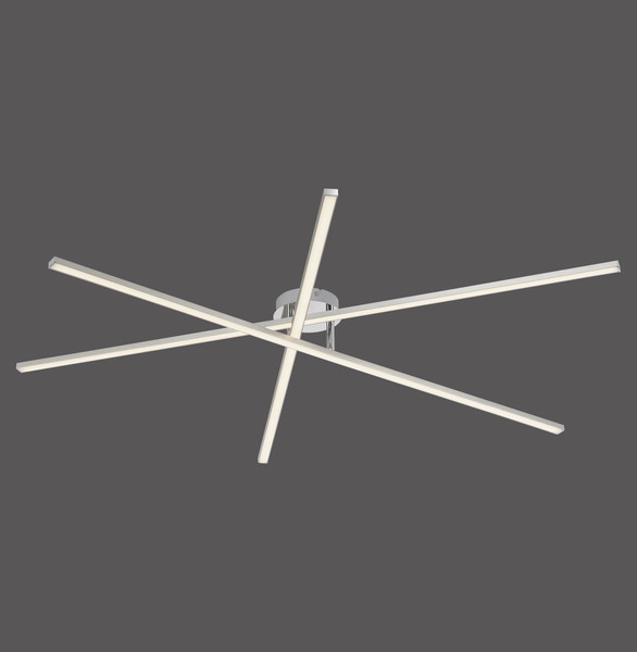 JUST LIGHT SIMON LED Deckenleuchte Warmweiss 16W stahl 14727-55