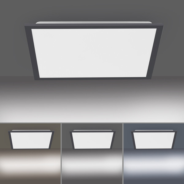 JUST LIGHT FLAT LED Deckenleuchte CCT Dimmbar 21W schwarz 14755-18