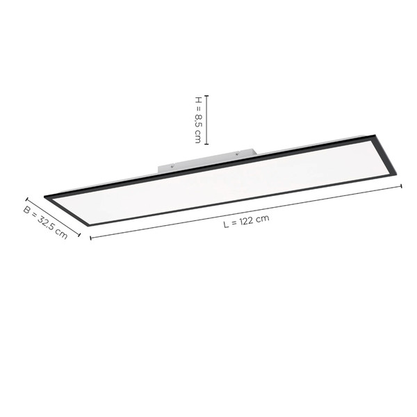 JUST LIGHT FLAT LED Deckenleuchte CCT Dimmbar 36W schwarz 14757-18