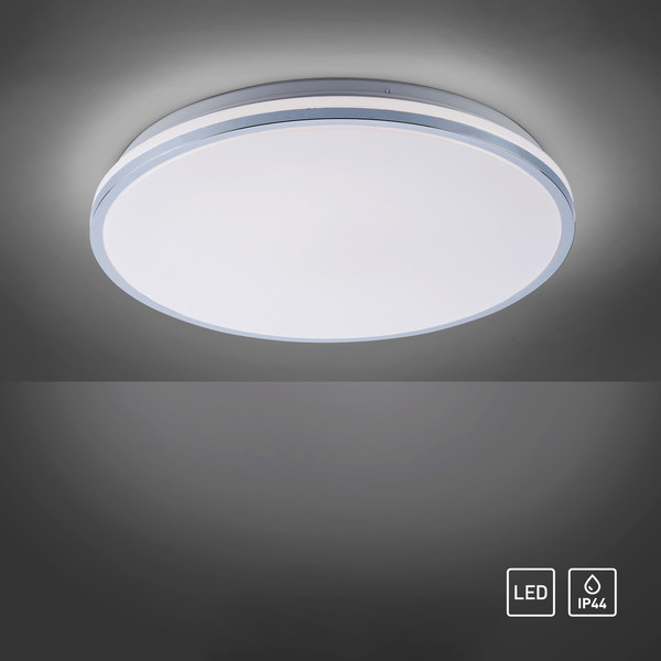 JUST LIGHT ISABELL LED Deckenleuchte Warmweiss 22W chrom IP44 14844-17