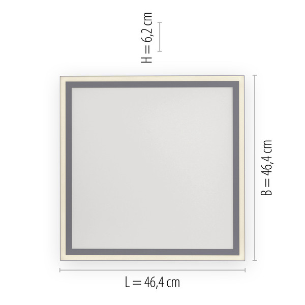 JUST LIGHT EDGING LED Deckenleuchte CCT Dimmbar 44W weiss 14851-16