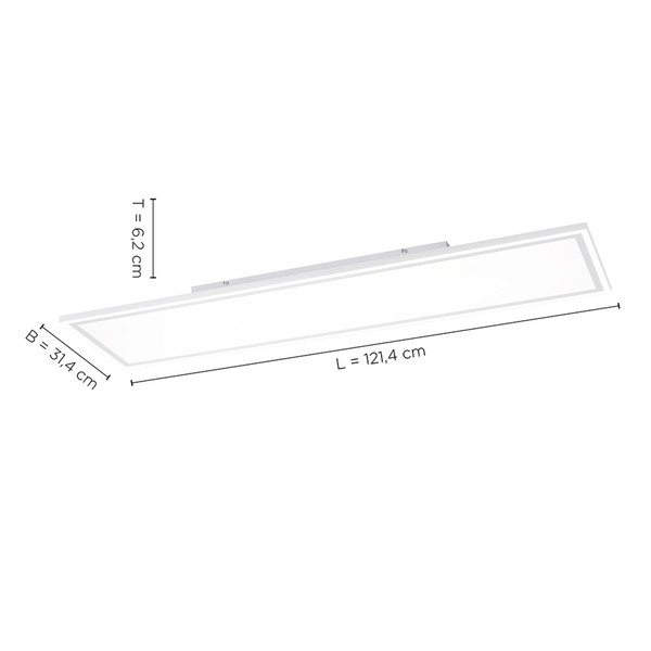 JUST LIGHT EDGING LED Deckenleuchte Steuerbare Lichtfarbe 54W Weiß 14852-16