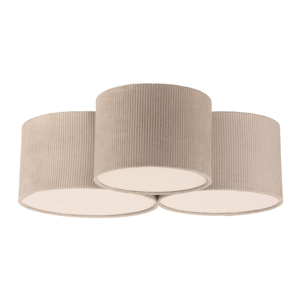 JUST LIGHT DURO Deckenleuchte E27 max. 10W 3-fach sand 14890-39