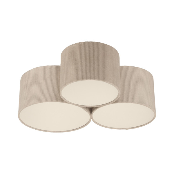 JUST LIGHT DURO Deckenleuchte E27 max. 10W 3-fach sand 14890-39