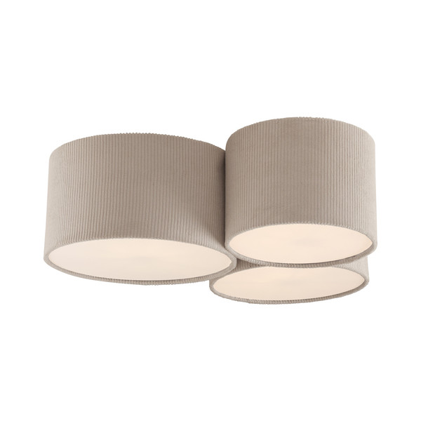 JUST LIGHT DURO Deckenleuchte E27 max. 10W 3-fach sand 14890-39