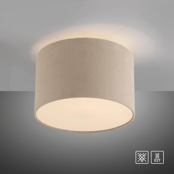 JUST LIGHT DURO Deckenleuchte E27 max. 10W sand 14891-39