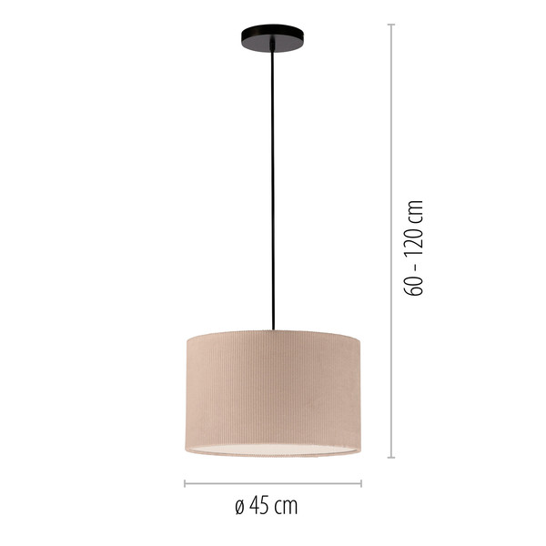 JUST LIGHT DURO Pendelleuchte E27 max. 10W sand 14892-39
