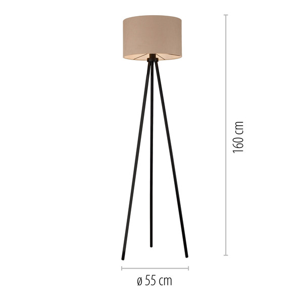 JUST LIGHT DURO Stehleuchte E27 max. 10W sand 14894-39