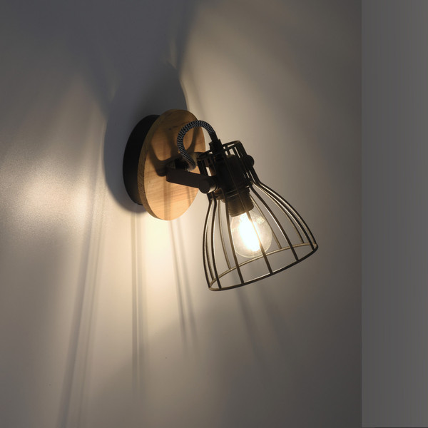 JUST LIGHT TARO Deckenleuchte E14 max. 10W schwarz 15117-18