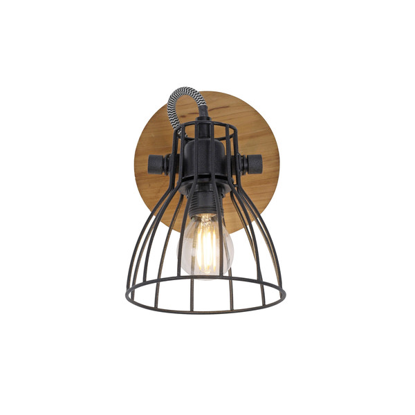 JUST LIGHT TARO Deckenleuchte E14 max. 10W schwarz 15117-18