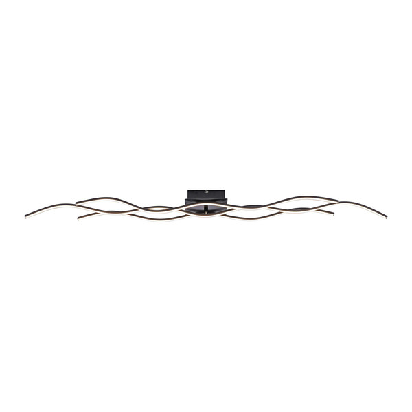 JUST LIGHT WAVE LED Deckenleuchte Warmweiss 29,5W 3-fach schwarz 15167-18