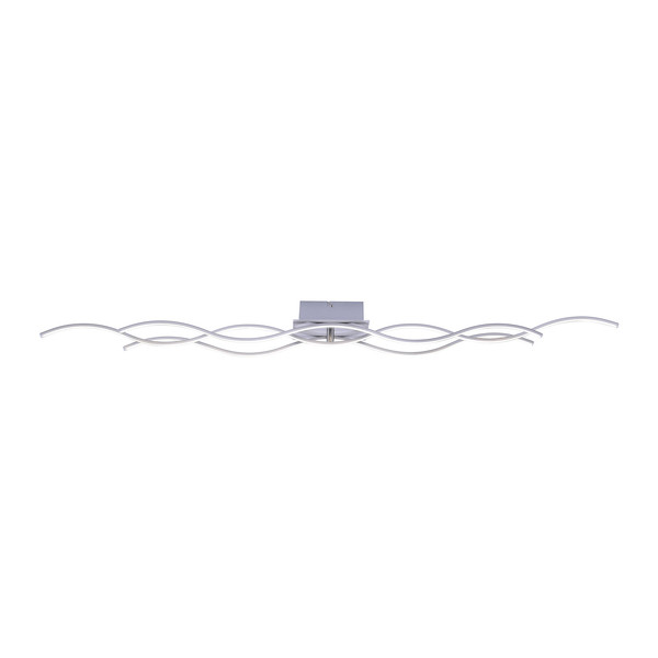 JUST LIGHT WAVE LED Deckenleuchte Warmweiss 29,5W 3-fach stahl 15167-55