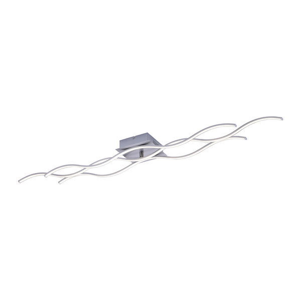 JUST LIGHT WAVE LED Deckenleuchte Warmweiss 29,5W 3-fach stahl 15167-55