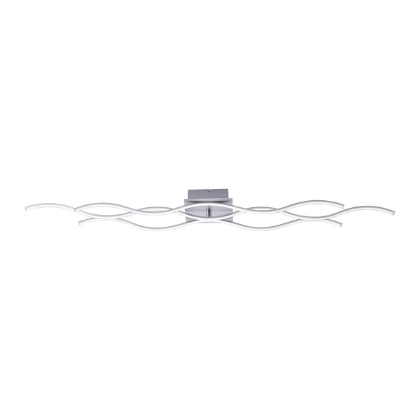 JUST LIGHT WAVE LED Deckenleuchte Warmweiss 29,5W 3-fach stahl 15167-55
