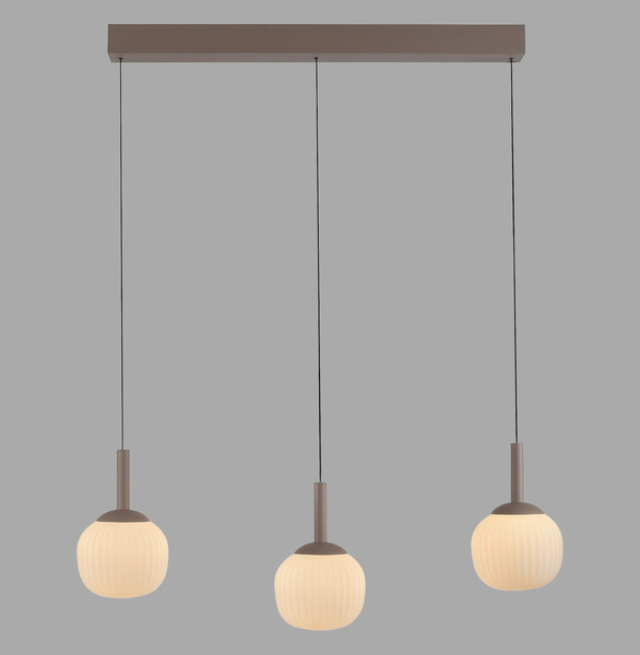 JUST LIGHT NAMI LED Pendelleuchte Warmweiss Dimmbar 15W 3-fach sand 15177-39