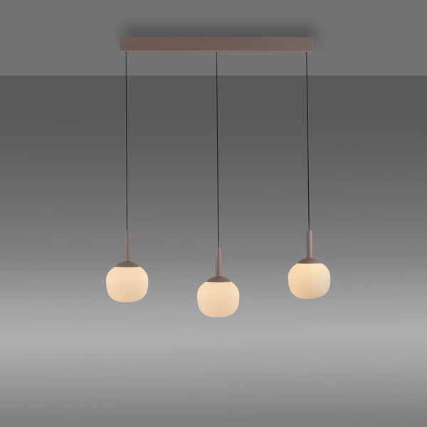 JUST LIGHT NAMI LED Pendelleuchte Warmweiss Dimmbar 15W 3-fach sand 15177-39