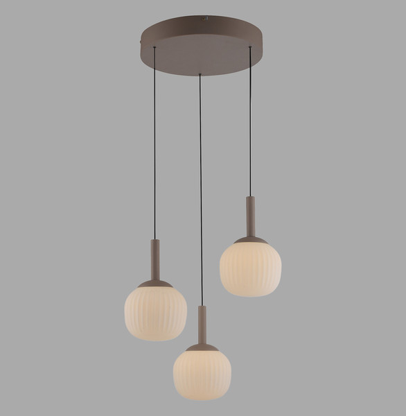 JUST LIGHT NAMI LED Pendelleuchte Warmweiss Dimmbar 15W 3-fach sand 15178-39