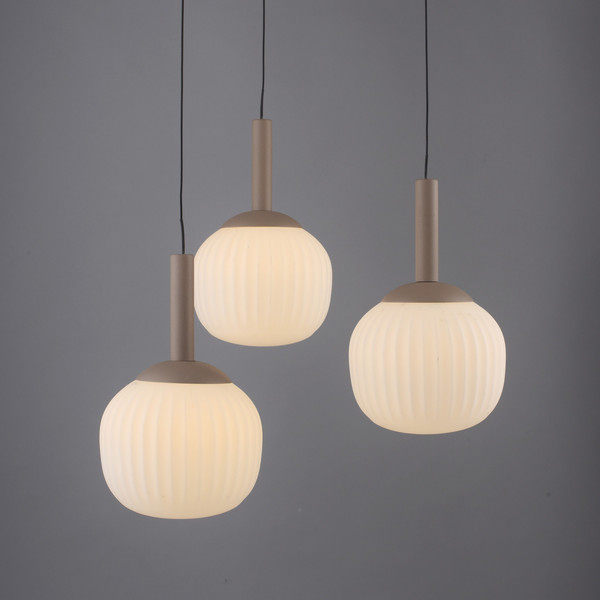 JUST LIGHT NAMI LED Pendelleuchte Warmweiss Dimmbar 15W 3-fach sand 15178-39
