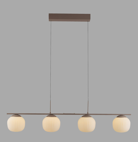JUST LIGHT NAMI LED Pendelleuchte Warmweiss Dimmbar 20W 4-fach sand 15179-39