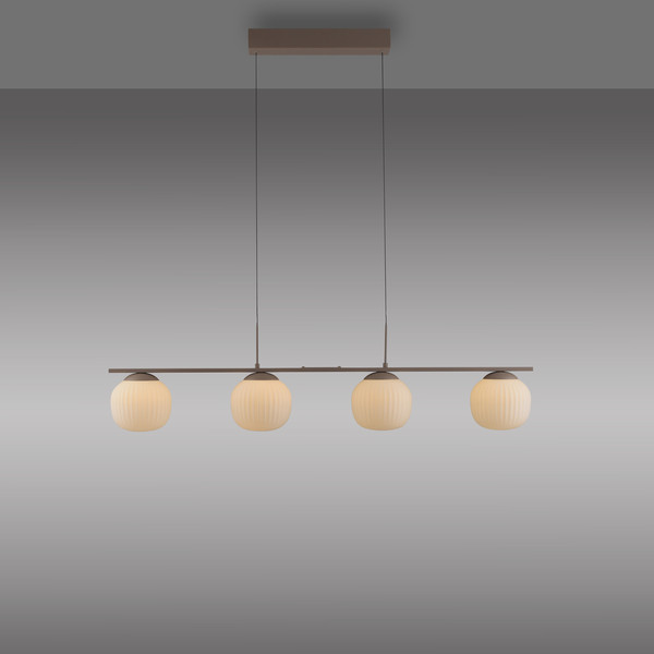 JUST LIGHT NAMI LED Pendelleuchte Warmweiss Dimmbar 20W 4-fach sand 15179-39