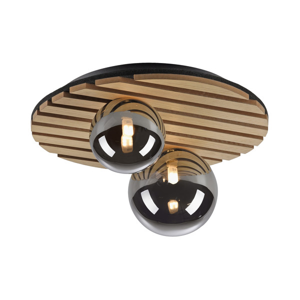 JUST LIGHT GERDA STIKA Deckenleuchte G9 max. 5W 2-fach Holz-natur 15208-79