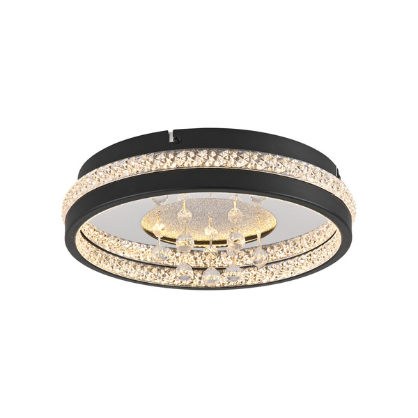 JUST LIGHT HANNI LED Deckenleuchte Warmweiss 20W schwarz 15217-18