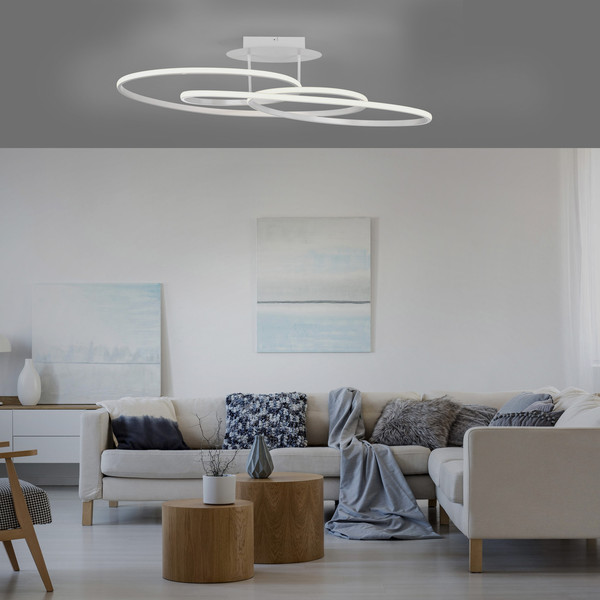 JUST LIGHT LUMACA LED Deckenleuchte Warmweiss 33W weiss 15321-16