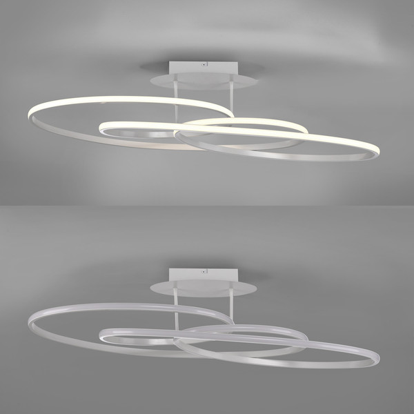 JUST LIGHT LUMACA LED Deckenleuchte Warmweiss 33W weiss 15321-16