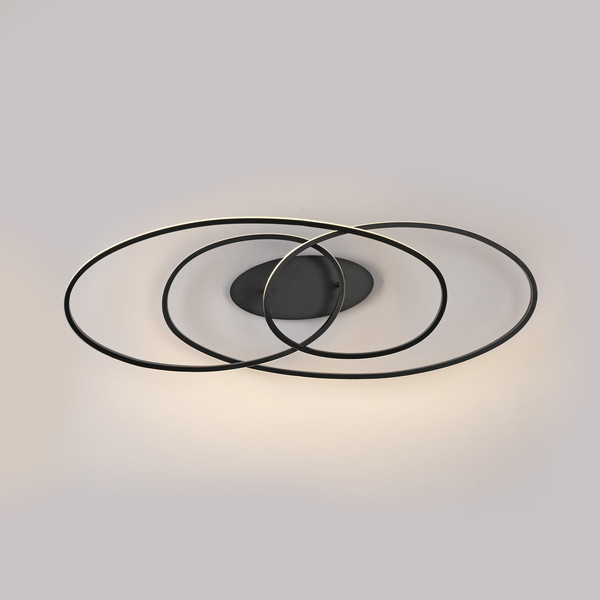 JUST LIGHT LUMACA LED Deckenleuchte Warmweiss 33W schwarz 15321-18