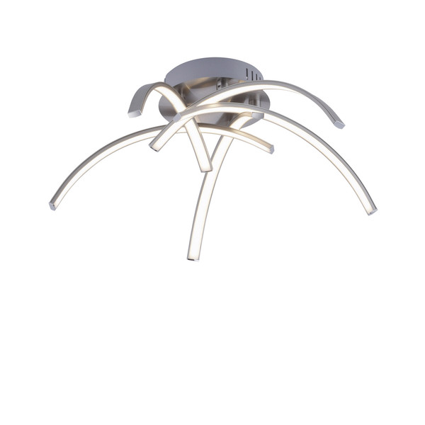 JUST LIGHT VALERIE LED Deckenleuchte Warmweiss 18,5W 5-fach stahl 15340-55
