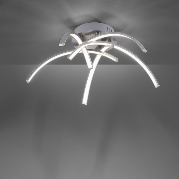 JUST LIGHT VALERIE LED Deckenleuchte Warmweiss 18,5W 5-fach stahl 15340-55