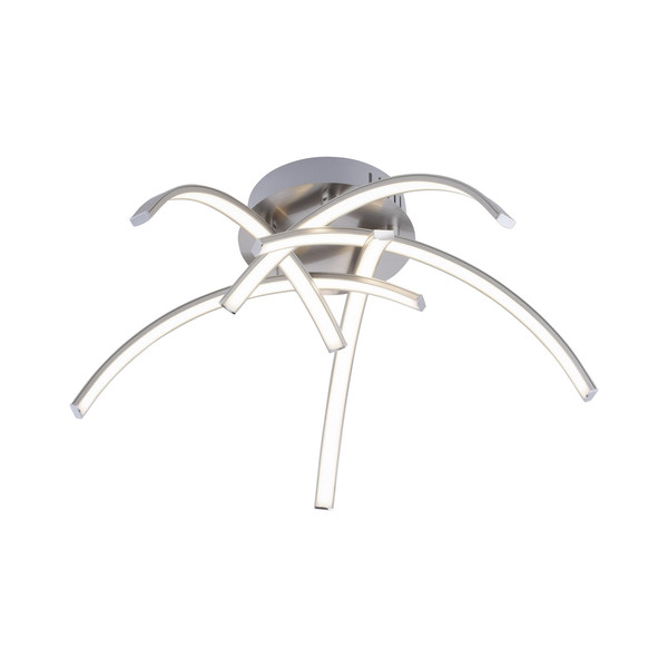 JUST LIGHT VALERIE LED Deckenleuchte Warmweiss 18,5W 5-fach stahl 15340-55