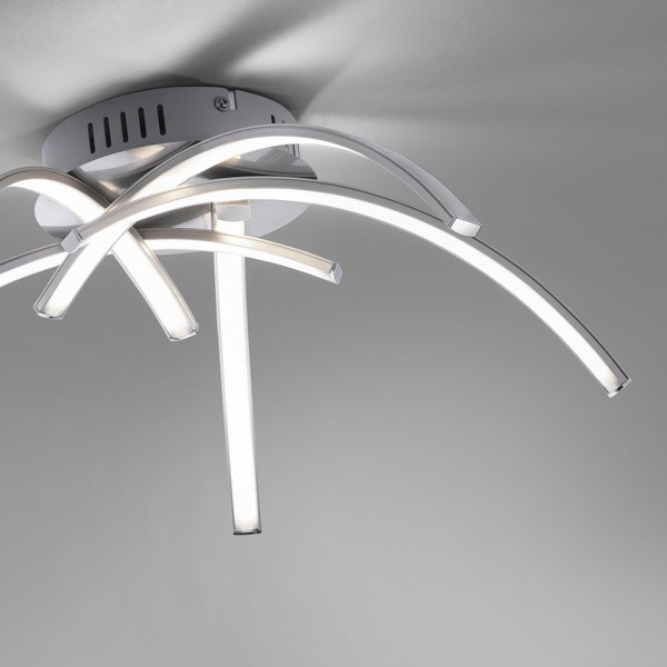 JUST LIGHT VALERIE LED Deckenleuchte Warmweiss 18,5W 5-fach stahl 15340-55