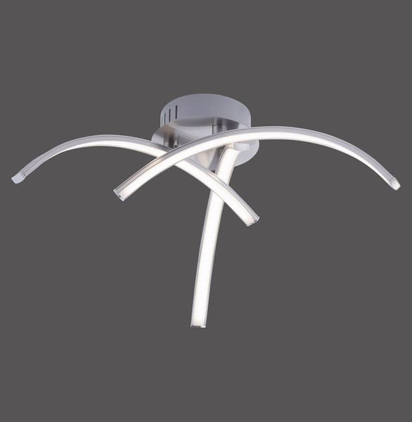 JUST LIGHT VALERIE LED Deckenleuchte Warmweiss 10,2W 3-fach stahl 15341-55