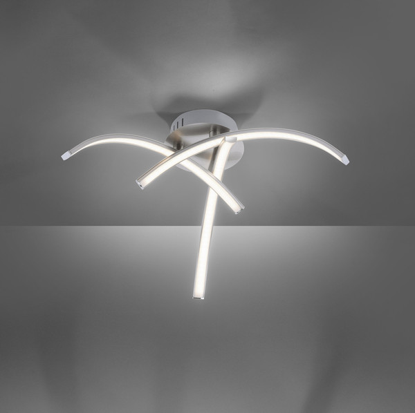 JUST LIGHT VALERIE LED Deckenleuchte Warmweiss 10,2W 3-fach stahl 15341-55