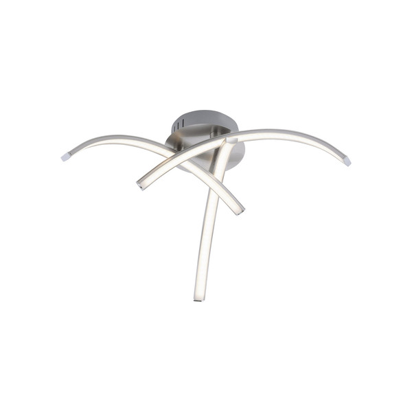 JUST LIGHT VALERIE LED Deckenleuchte Warmweiss 10,2W 3-fach stahl 15341-55
