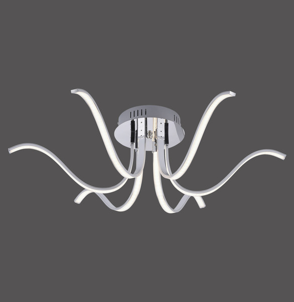 JUST LIGHT VALERIE LED Deckenleuchte Warmweiss 27W 6-fach chrom 15342-17