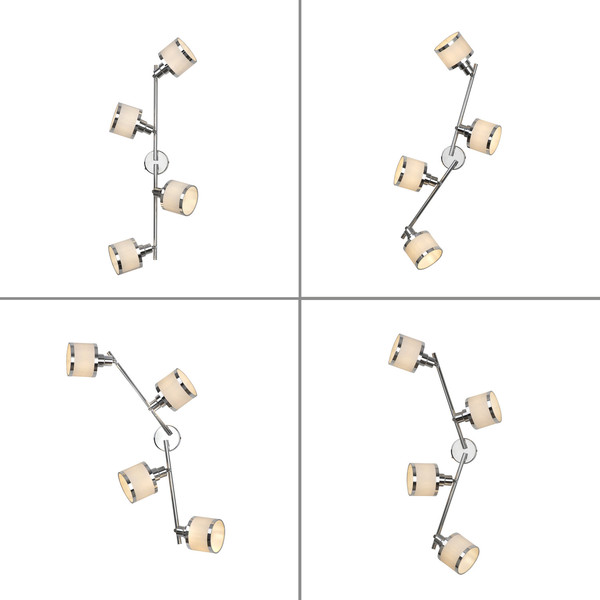 JUST LIGHT ACCOR Deckenleuchte E14 max. 25W 4-fach chrom 15374-17